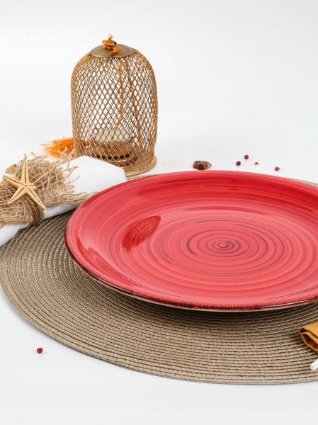 Тарелка обеденная Domenik Scarlet 26см керамика
