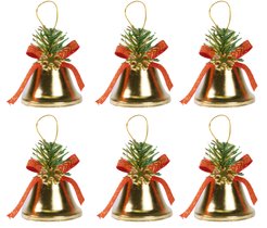 Набор украшений Колокольчики 6шт 5х4,5см, цвет: золото, SYLDA-512162