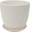 Горшок бетонный Камешки d21см h18см v4л, бутон, белый