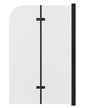 Шторка для ванны GrossmanGR-106/110 BLACK (110х150) стекло прозрачное 6мм