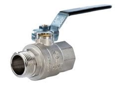 Кран шаровой полнопроходной,ВР/НР, ручка рычаг 1 1/2 STOUT