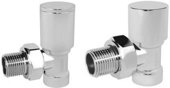 Комплект радиаторный 1/2" угловой, цвет хром