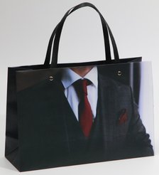 Пакет подарочный ламинированный 30х20х10см Лучший мужчина