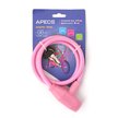 Замок тросовый Apecs PD-81-65см-pink розовый