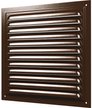 Решетка вентиляционная с покрытием полимерной эмалью,с сеткой 200х200,Сталь,коричневая