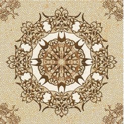 Плитка напольная Карибы Люкс 40х40см декор коричневая 1,6м²/уп
