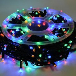 Электрогирлянда внешняя Нить 30м 300LED, мультиколор, 8 режимов, с коннектором, темно-зеленый кабель