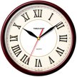 Часы настенные Troykatime d23см пластик бордовый