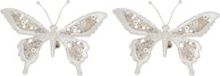 Набор украшений Бабочки 2шт 15,5см, жемчужный, SYQD1-0125240