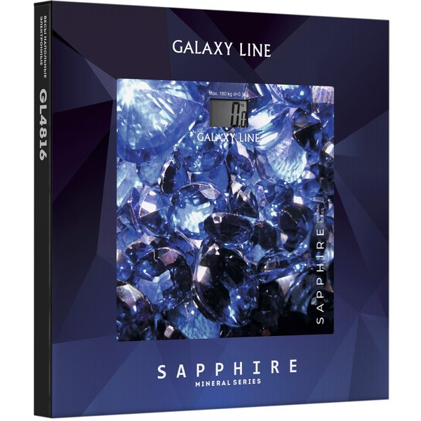 Весы напольные электронные Galaxy LINE GL 4816 до 180кг, стекло, сапфир