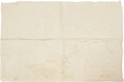 Коврик из искусственного меха кролика кремовый 60х90см на подложке TPR