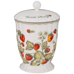 Банка д/сыпучих продуктов Lefard Strawberry 600мл фарфор, крышка фарфор