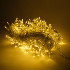 Электрогирлянда внутренняя Нить 50м 500LED IP20, 220V, теплый белый, контролер 8 режимов, SYD-1624013A