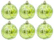 Набор шаров с узором 6шт 7см зелёный SYQD-012356