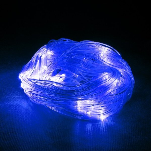 Электрогирлянда Сеть 24V 144 синих LED ламп 1,2х1,5м VEGAS