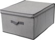 Короб д/хранения Qually 25х40х50см крышка откидная, с принтом, серый, спанбонд