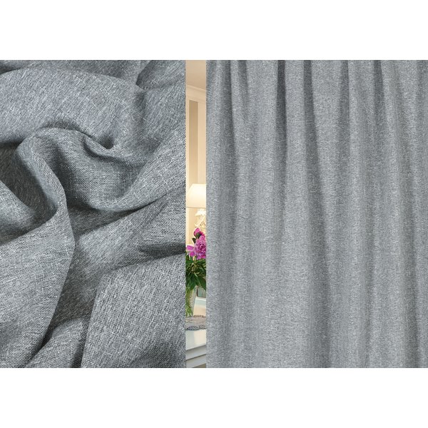 Ткань портьерная лен FAN S FSP007P-02/300 L серый