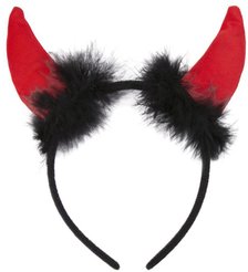 Ободок карнавальный Рожки 8x18x2см,87076