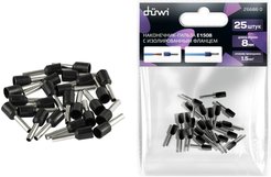 Наконечник-гильза duwi Е1508 1.5мм² с изолированным фланцем 25шт