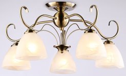 Люстра Ambrella light TR3046/5 SB/FR бронза/белый матовый 5хE27