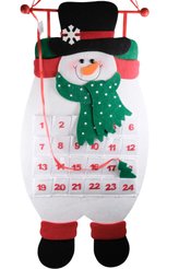Панно настенное Адвент-календарь Снеговик 70х34см,без наполнения SYMZB-062158