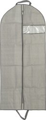Чехол-сумка д/одежды Qually 60х135см с принтом, спанбонд, серый
