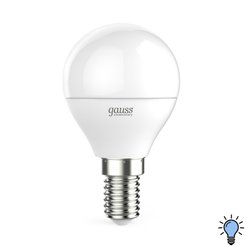 Лампа Gauss Elementary Шар 10W 750lm 6500K Е14 LED 1/10/100