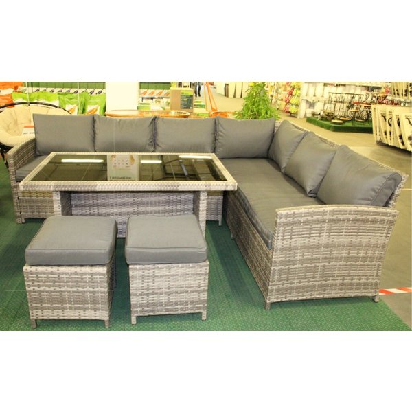 Набор мебели 5 предметов F5704 (угловой диван,стол,2 кресла)