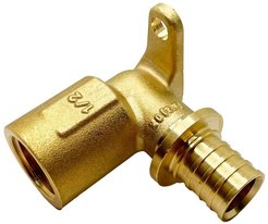Угольник аксиальный РОСТерм 20х1/2" внутр.резьба с крепл. и патрубком
