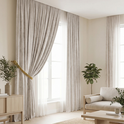 Штора готовая Garden Gizem 200х280 экрю