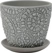 Горшок бетонный Камешки d15см h13см v1,3л, бутон, серый