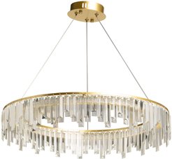 Люстра Арман 50W LED, металл, акрил, золото