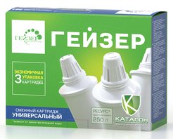 Набор картриджей сменных д/фильтр-кувшина универсал Гейзер 301