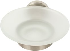 Мыльница стеклянная с держателем Zenfort 24585, никель