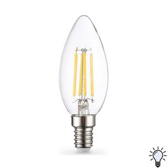 Лампа светодиодная Filament 351514 LED C35 15W E14 Свеча 4000K 220-240V