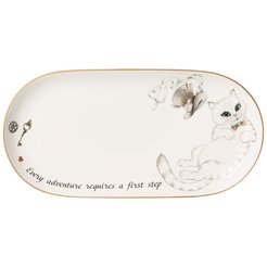 Блюдо овальное Lefard Wonderland Кот 20,5см фарфор