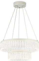 Люстра подвесная с хрусталем TR5004 WH белый 90W 3000K-6400K D530х220/1000 (без ПДУ)