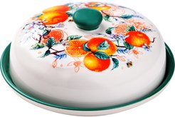 Блюдо д/блинов Appetite Orange fruit 23см с крышкой, керамика