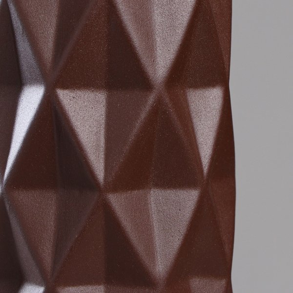 Ваза керамическая напольная Поли муар 41см коричневая 