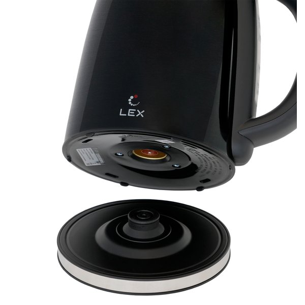 Чайник электрический LEX LX 30021-1 2200Вт 1,7л нерж.сталь черный