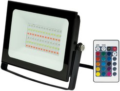Прожектор светодиодный Uniel ULF-F60-30Вт RGB IP65 200-240В BLACK Мультиколор пульт ДУ (в/к) черный