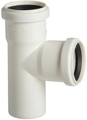 Тройник канализационный Lammin d50/50/87° шумопоглощающий для внутренней канализации