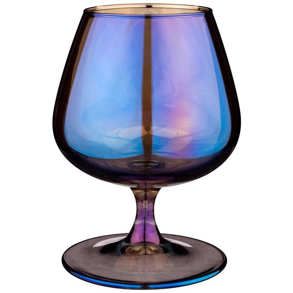 Набор бокалов д/бренди Glasstar Lazurit 410мл 3шт синий, стекло