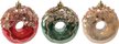 Набор украшений Пончики 3шт 8,5см красный+зеленый+шампань, SYQD1-0124007 Набор украшений Пончики 3шт 8,5см красный+зеленый+шампань, SYQD1-0124007