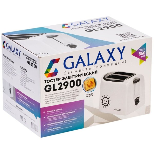 Тостер Galaxy GL 2900,850 Вт,теплоизолированный корпус