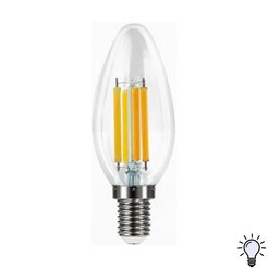 Лампа светодиодная филамент 12Вт 220В Camelion LED12-C35-FL 845 E14 свеча
