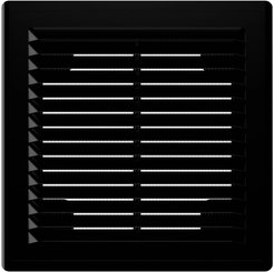 Решетка вентиляционная разъемная 150х150 пластик черная Р сетка