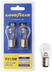 Автолампа Goodyear P21/5W/12V/21/5W BAY15d 2шт