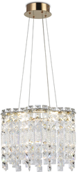 Люстра подвесная светодиодная TR5468 GD/CL золото/прозрачный 60W 3000K-6400K D400х1000 (без ПДУ)