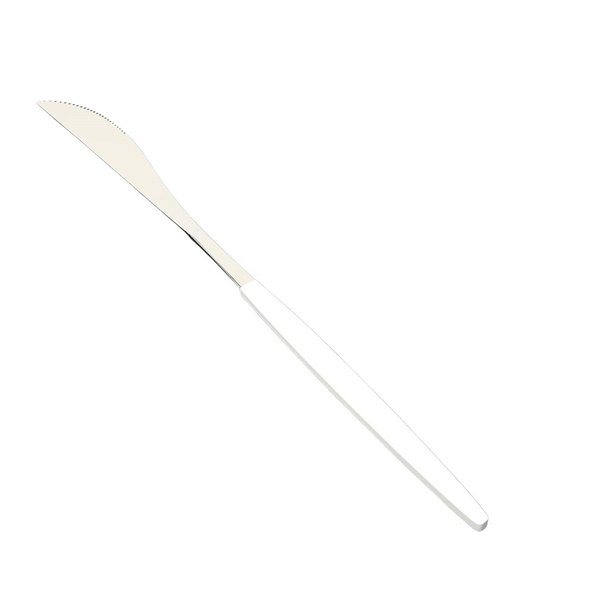 Нож столовый Magistro Блинк нерж.сталь, серебристый, ручка белая